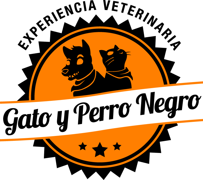 logotipo gato y perro negro - clínica veterinaria